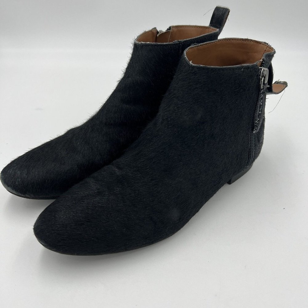 Women’s Gap Calf Hair Ankle Booties, Black Size 7